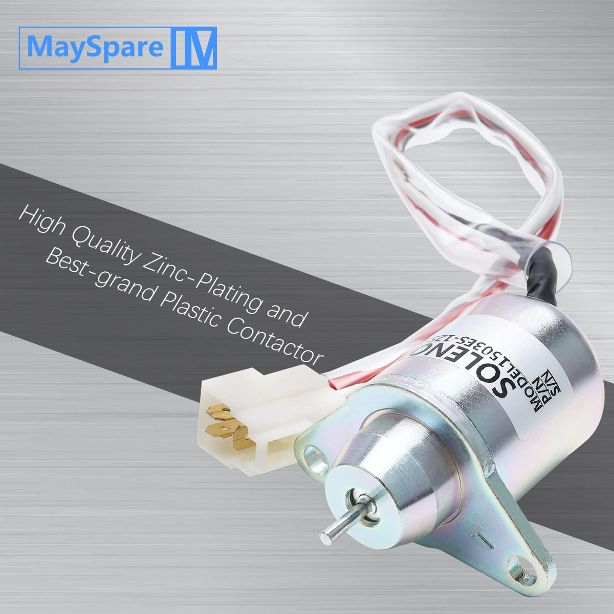 MaySpare solenoid installed on engine demonstrating correct placement and function