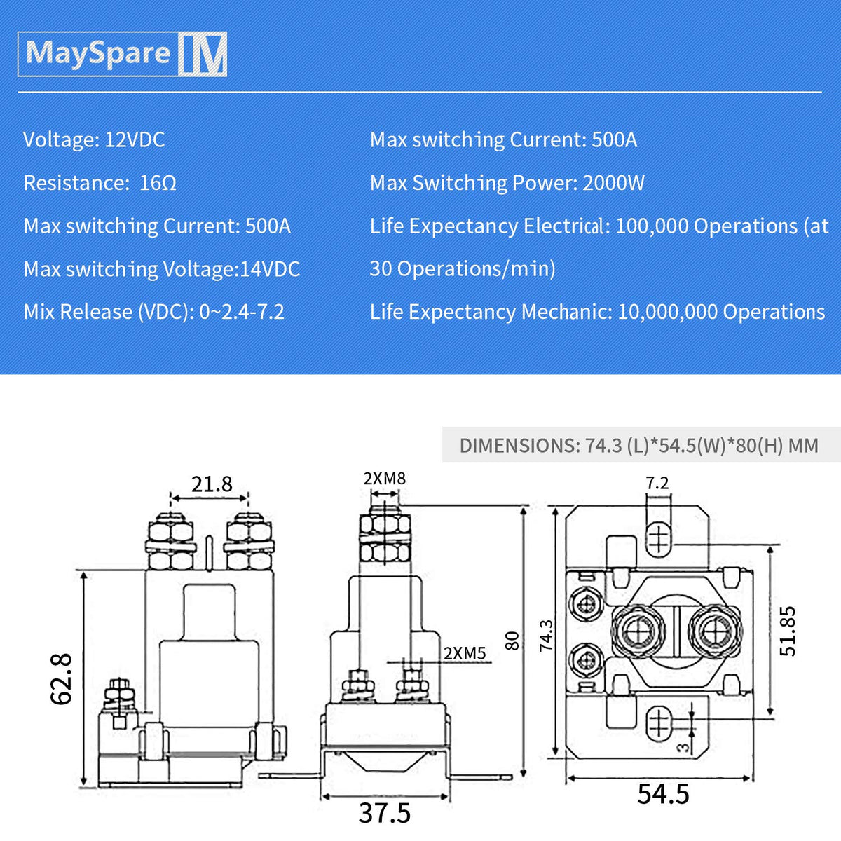 MaySpare close-up of copper contact terminals showing durable connection benefit