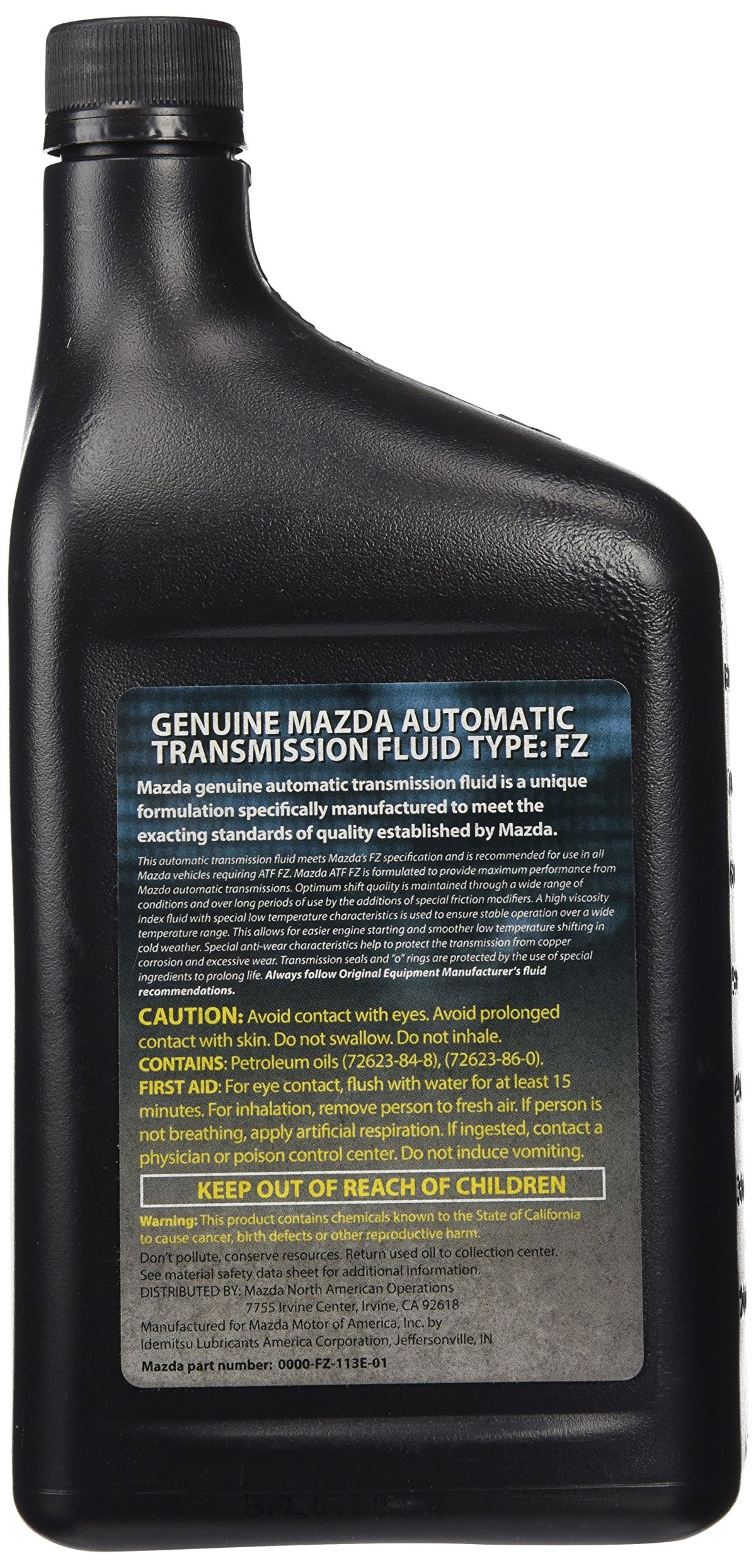 Mazda ATF pouring into transmission funnel showing clean pour and accurate top-up benefit