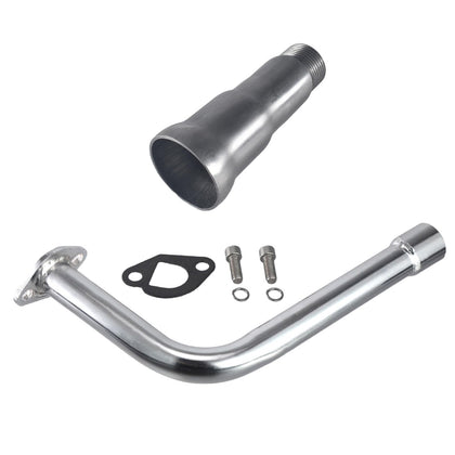 MBGYL front view of exhaust showing sleek electroplated finish and fit