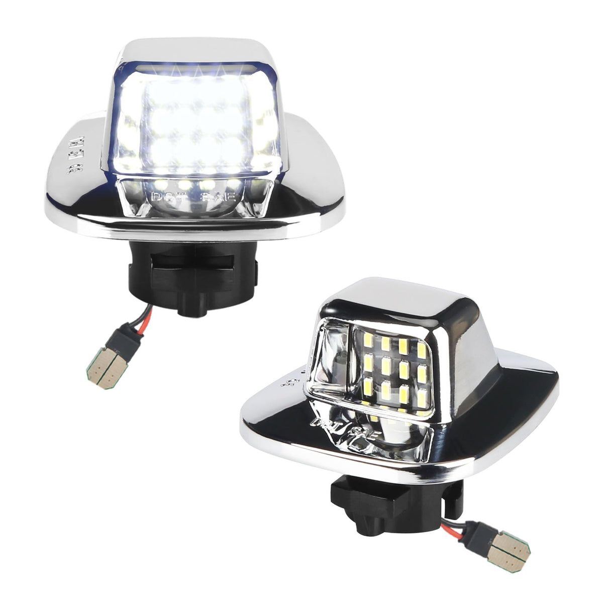 MbuyDIY chrome front view showing clean fit and brighter plate illumination