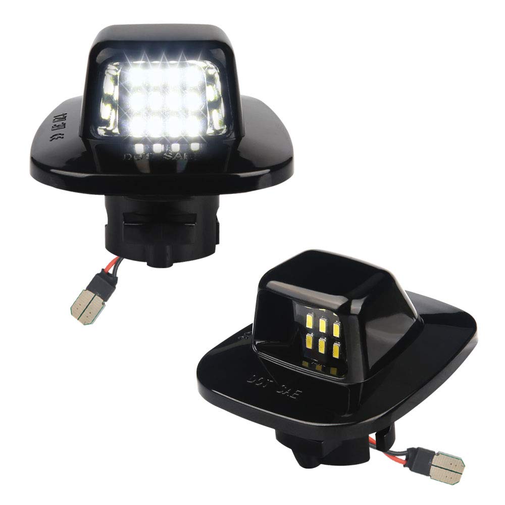 MbuyDIY front view of lamp showing clean fit and brighter plate visibility