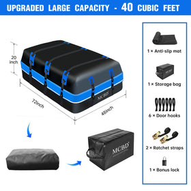 MCBD installed on SUV rooftop in use showing added luggage capacity benefit