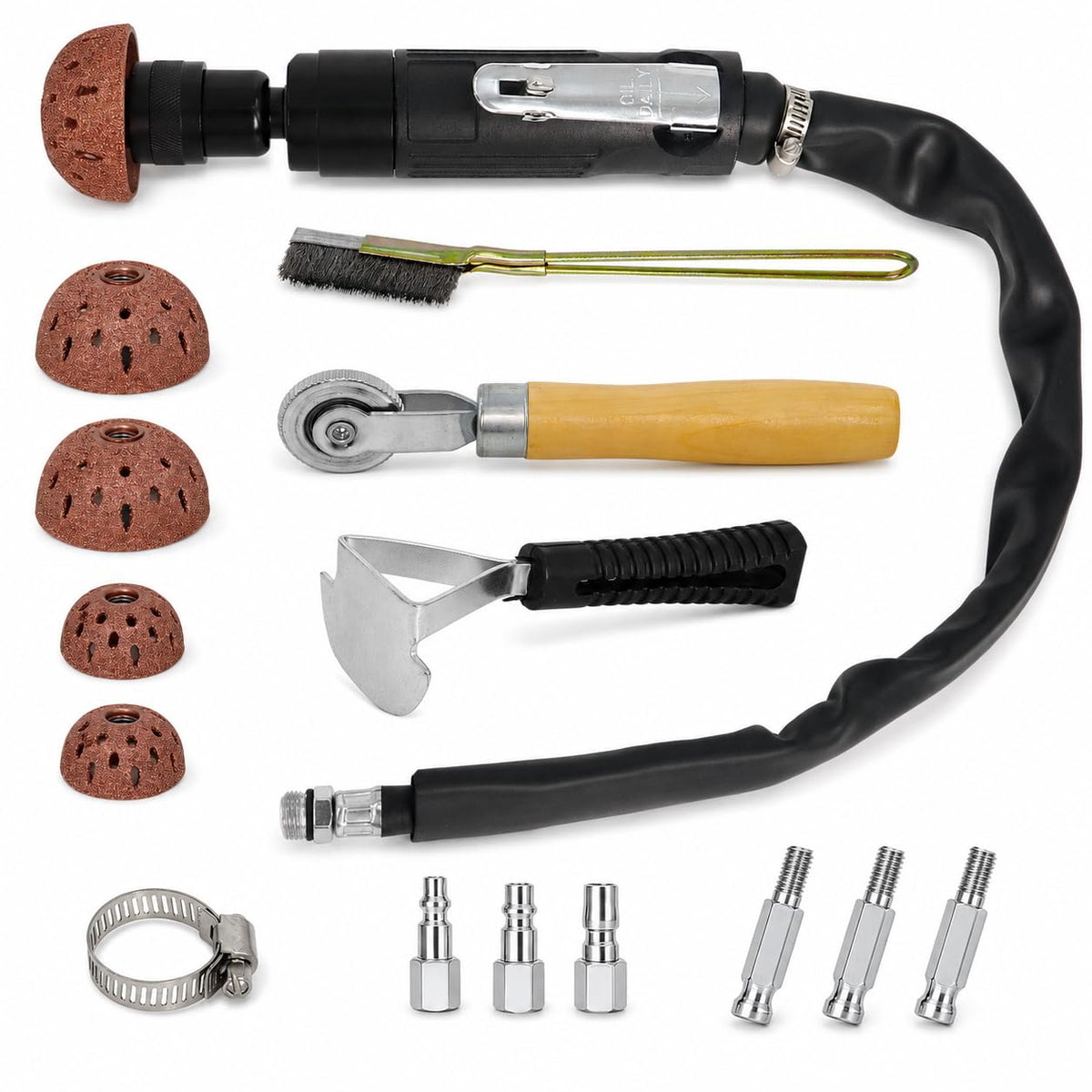 MCCKLE air buffer front view showing compact design and durable build for workshop efficiency