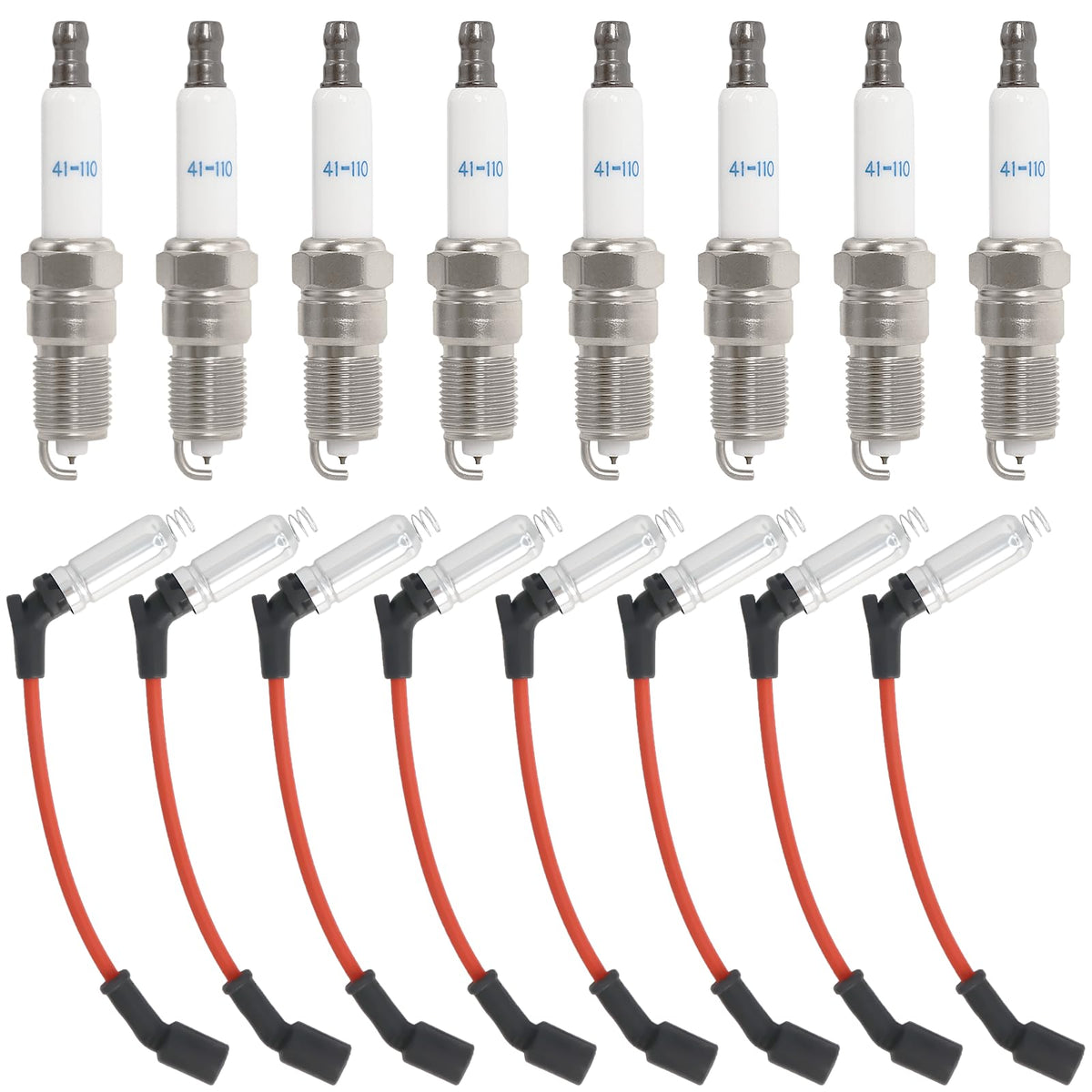 MCCKLE front packaging showing the 16-piece spark plug and wire kit and clear labeling for compatibility