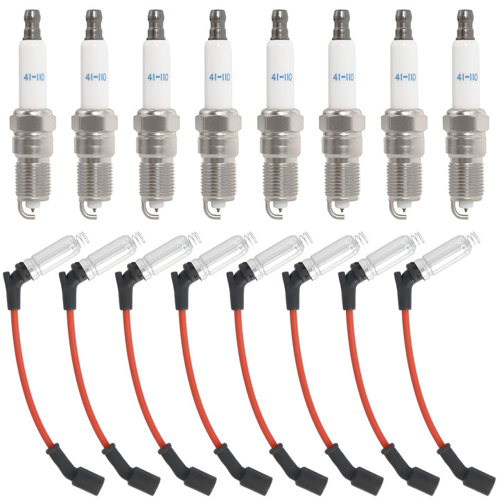 MCCKLE front packaging showing the 16-piece spark plug and wire kit and clear labeling for compatibility