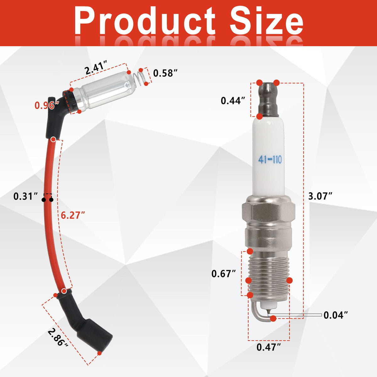 MCCKLE 8mm spark plug wire detail focused on insulated boot and conductor for reduced misfires