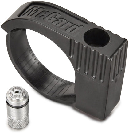 McGard 76029 front assembly close-up showing durable stainless steel construction and secure fit
