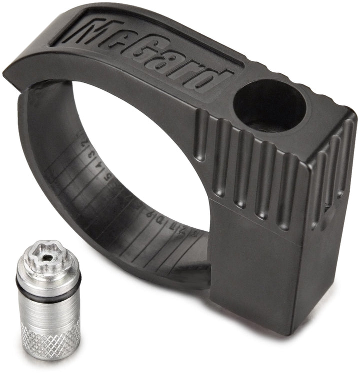 McGard 76029 front assembly close-up showing durable stainless steel construction and secure fit