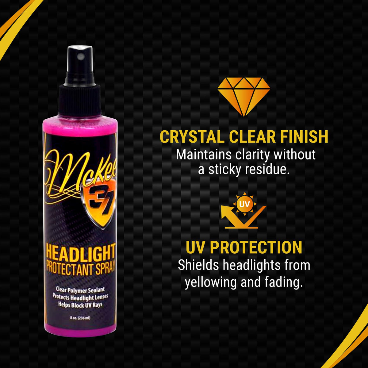 McKee's 37 being applied to a headlight for lasting protection