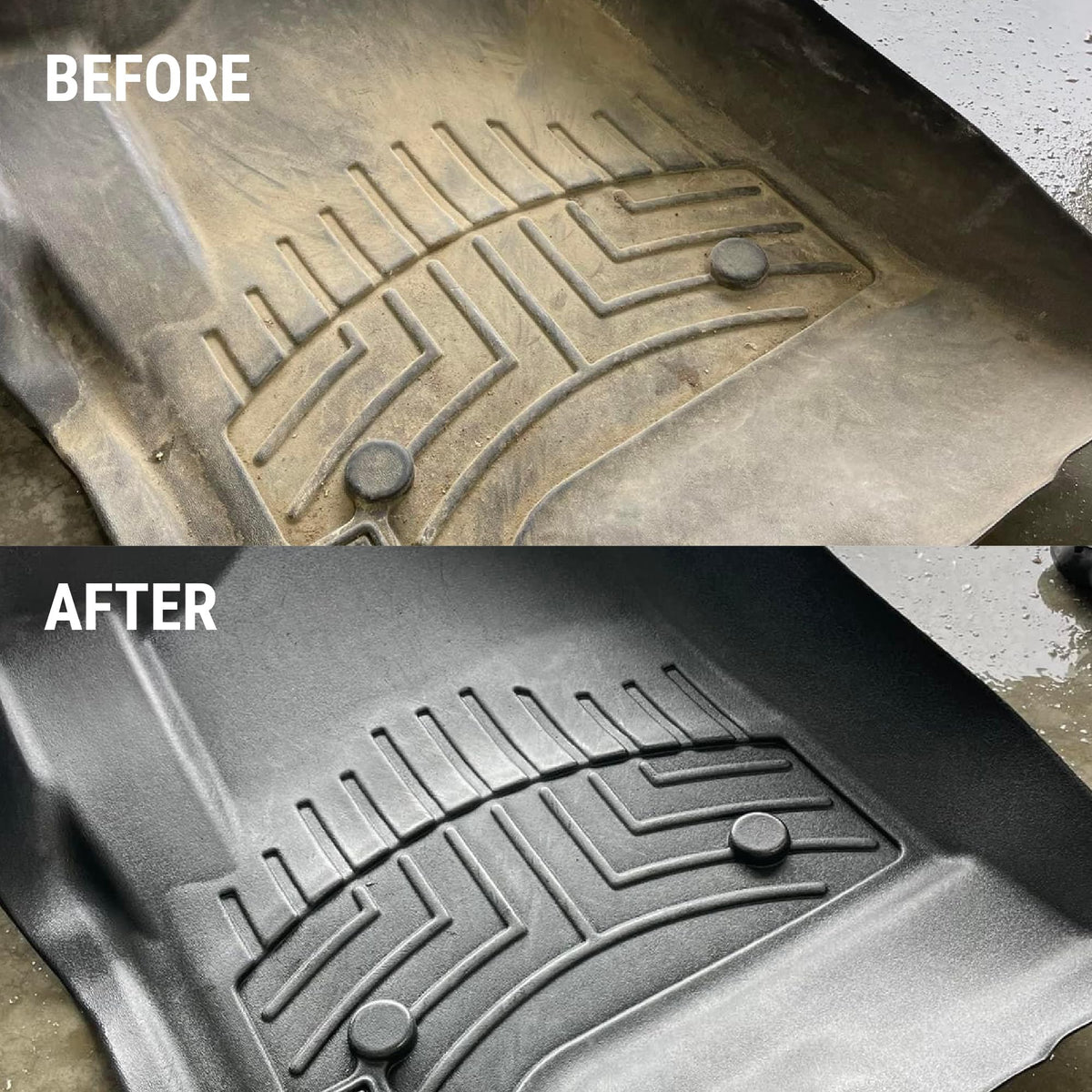 McKee's 37 non-slip finish demo with foot showing improved traction and safety