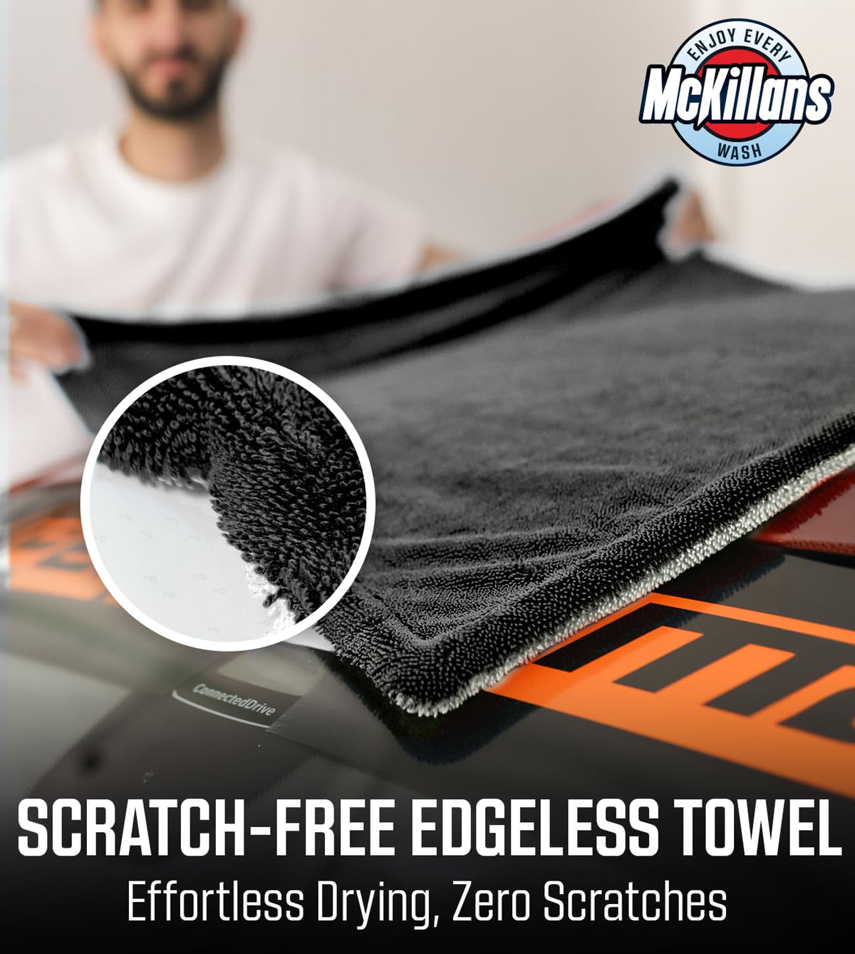 McKillans twisted-loop microfiber close-up highlighting absorbency and softness
