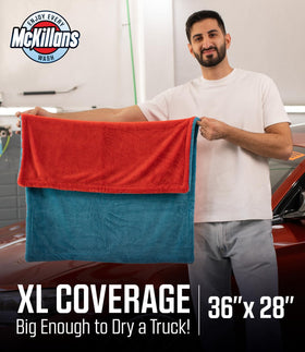 McKillans dual-color panel demonstration separating dirty and clean sections