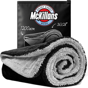 McKillans folded front view showing large size and plush pile for faster drying