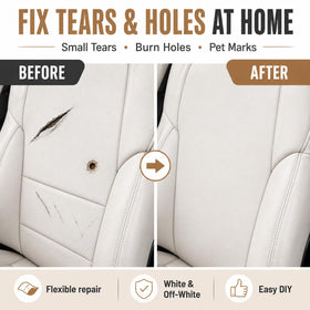 MCTRHG close-up of repaired leather texture with natural finish