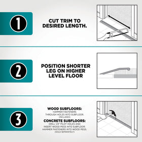 M-D Building trim beside ruler illustrating 7/8" x 36" dimensions clearly