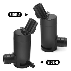 MDEOOSKY pump installed in washer reservoir illustrating correct placement