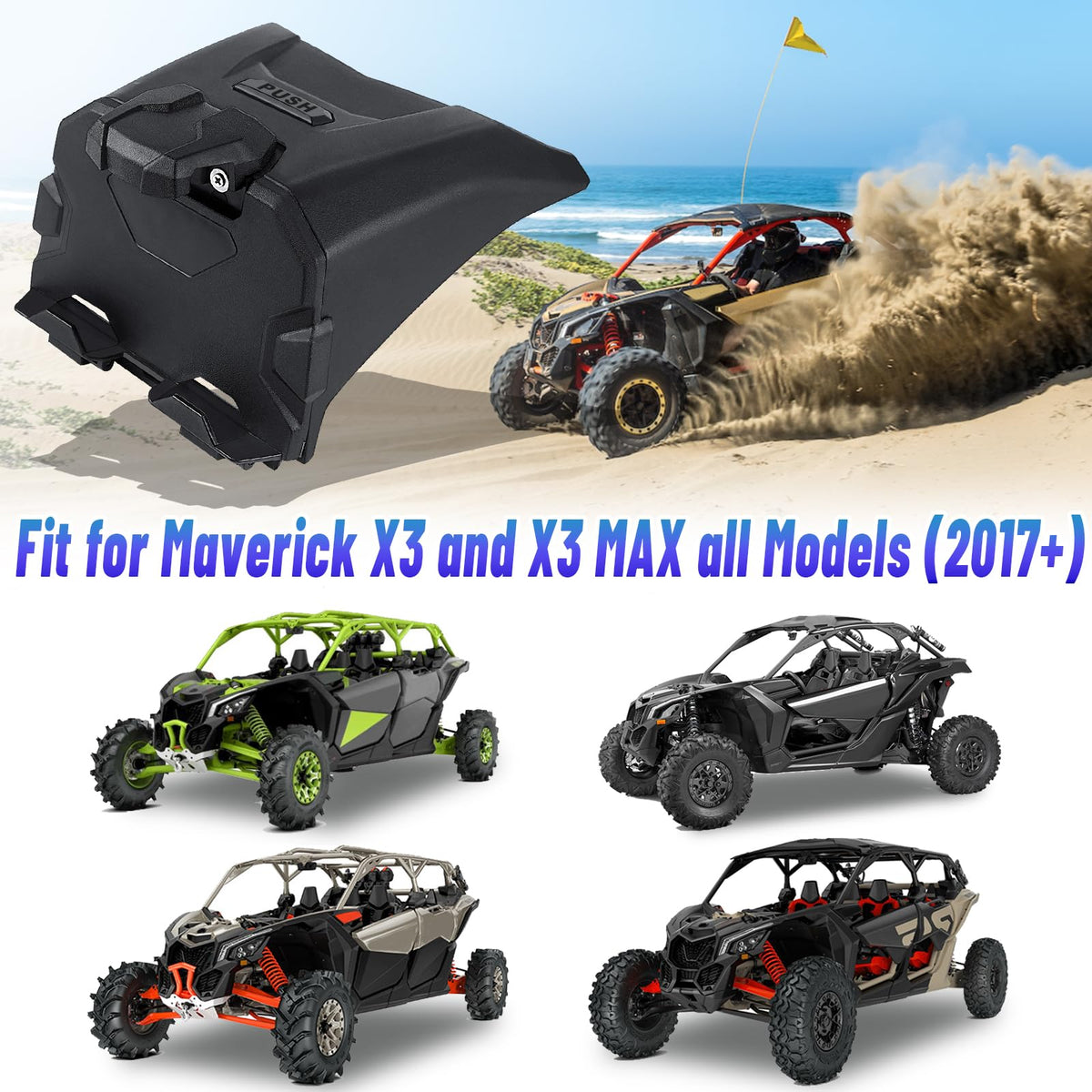 MDPROMCP lifestyle shot on off-road vehicle showing protected gear storage