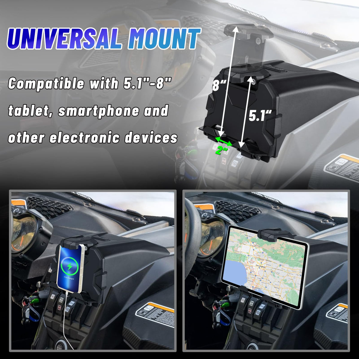 MDPROMCP mounted tablet in use enabling navigation visibility on trail