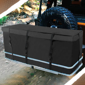 MDSTOP bag on vehicle at campsite conveying protection and convenience