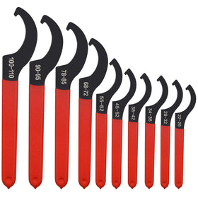 Mdvora front view of 10-piece spanner set showing sizes and colors for quick selection