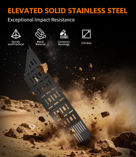 MEALAM close-up on stainless steel texture showing corrosion-resistant finish