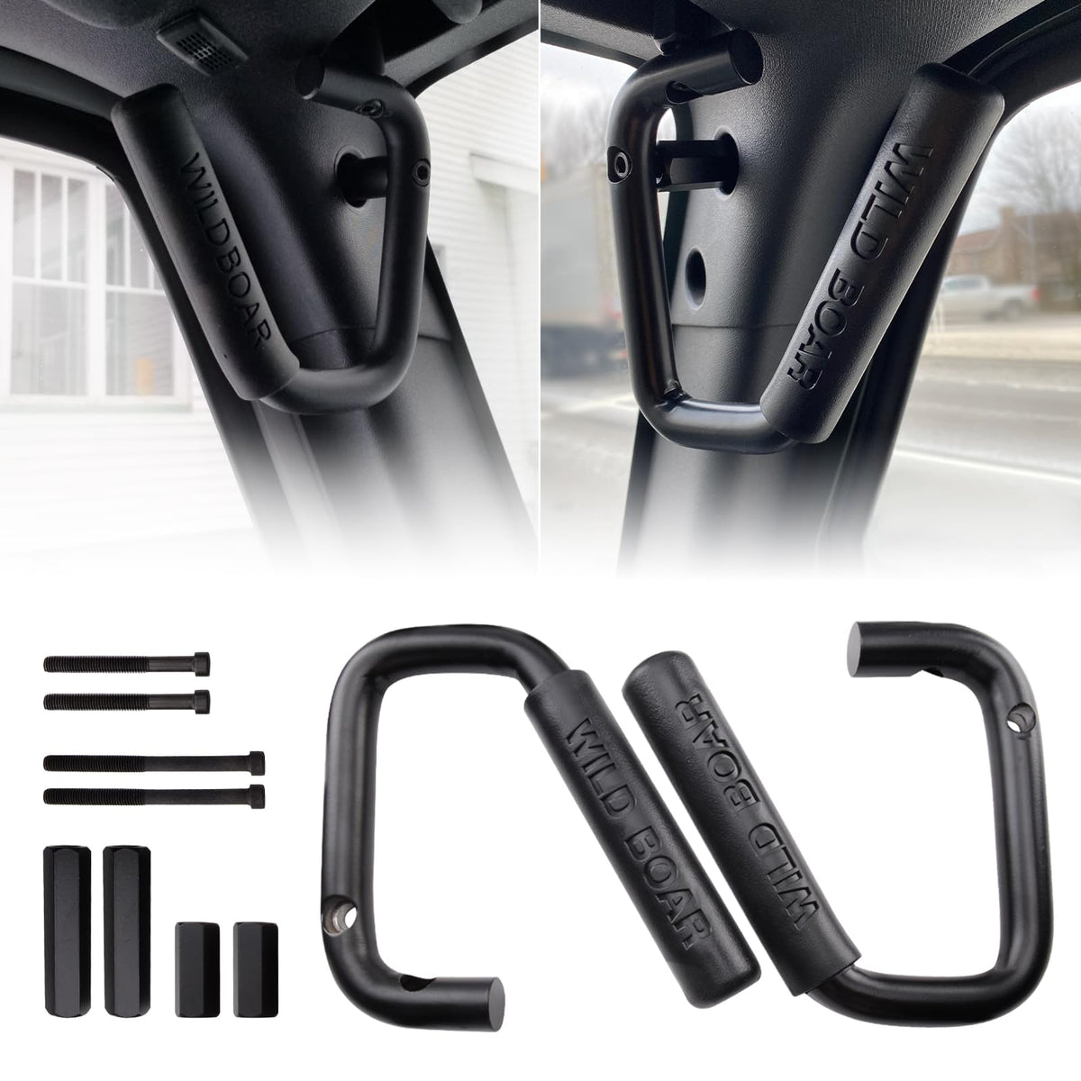 MEALAM front grab handle front view showing bolt-in design and durability