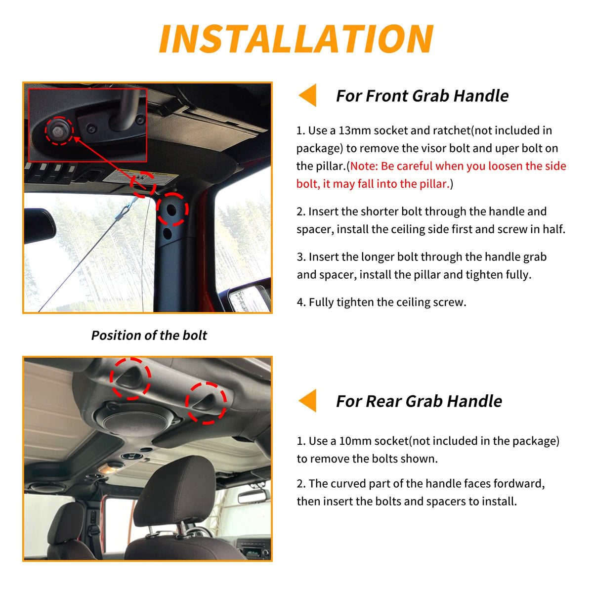 MEALAM handle in use on trail, provides steady support over bumps