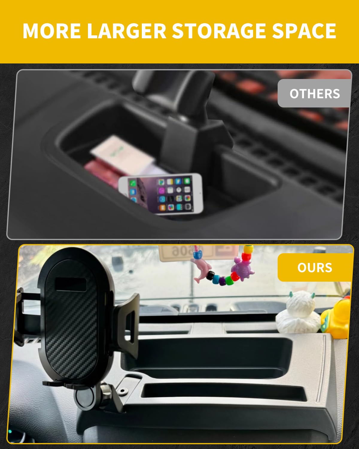 MEALAM phone mounted with navigation visible demonstrating hands-free GPS benefits