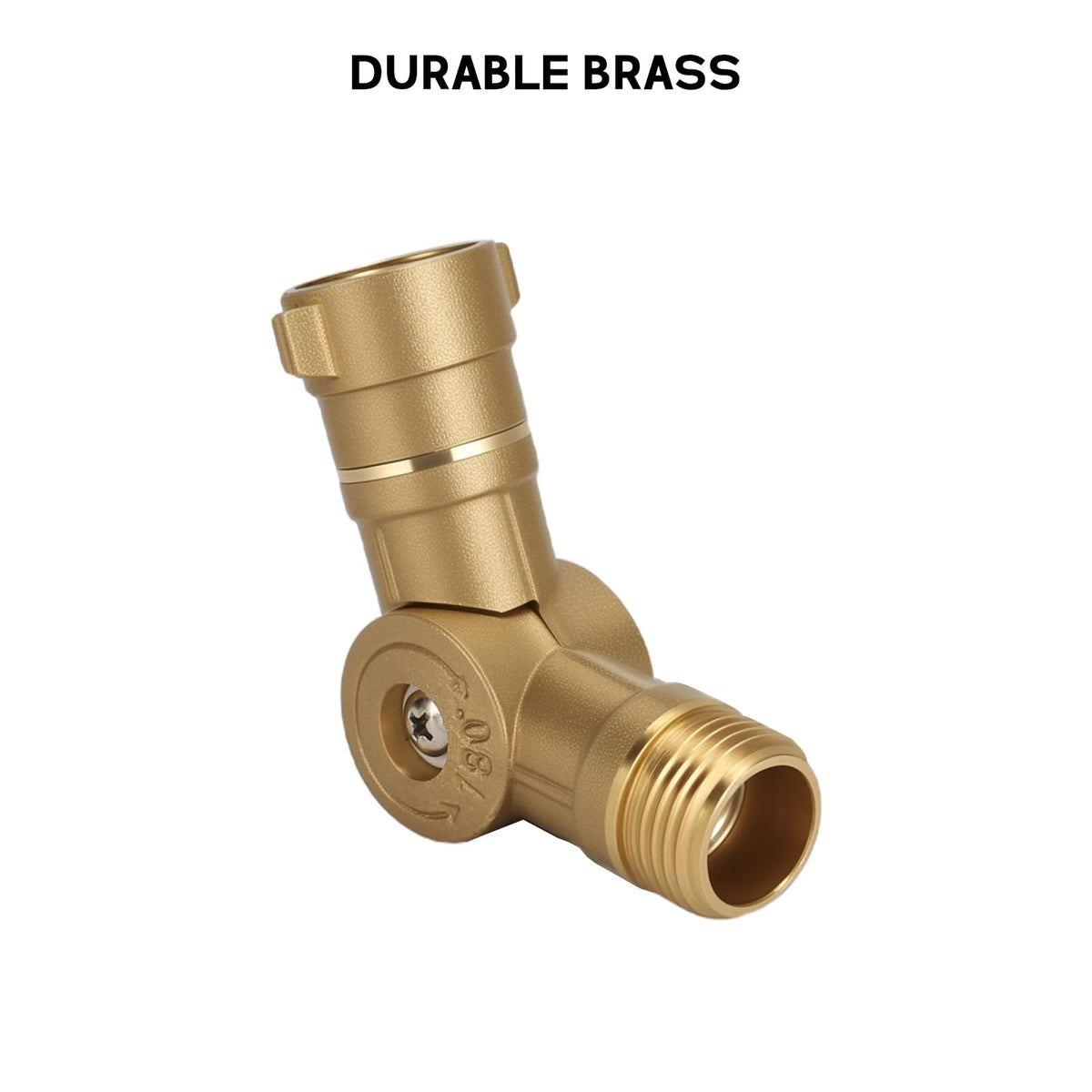 MEASUREMAN close-up of 360° swivel joint showing smooth rotation and anti-kink benefit
