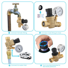 MEASUREMAN inlet filter detail preventing debris and protecting plumbing