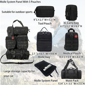 MEAUTELE detachable pouches laid out for modular carry and organization