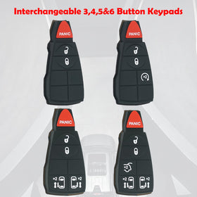 MechanMagic set of 3, 4, 5, 6 button keypads illustrating versatile configuration options