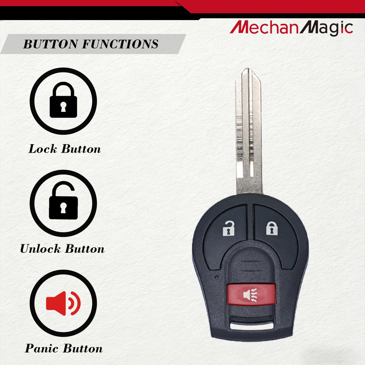MechanMagic fob placed on car dashboard demonstrating ready-to-program convenience