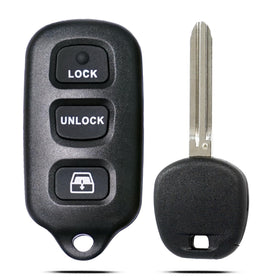 MechanMagic front view of replacement Toyota key fob showing buttons and design for easy recognition
