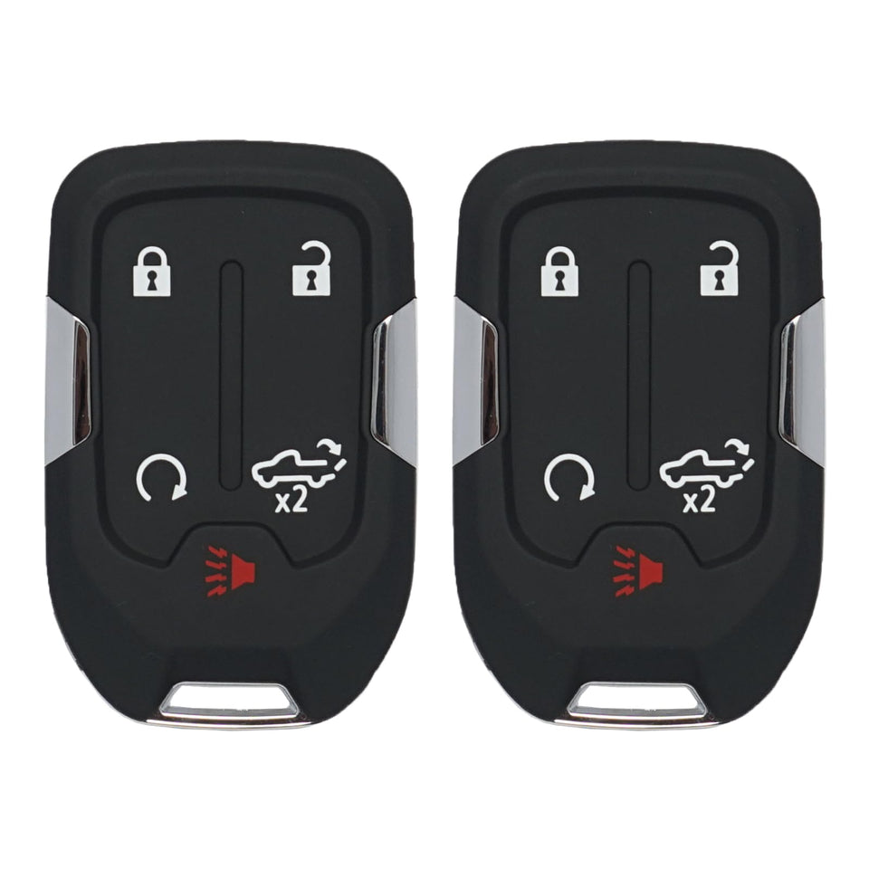 MechanMagic front view of two fobs showing button layout and quick replacement benefit