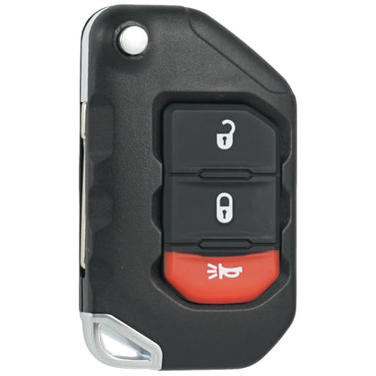 MechanMagic front view key fob showing button layout and easy access benefit