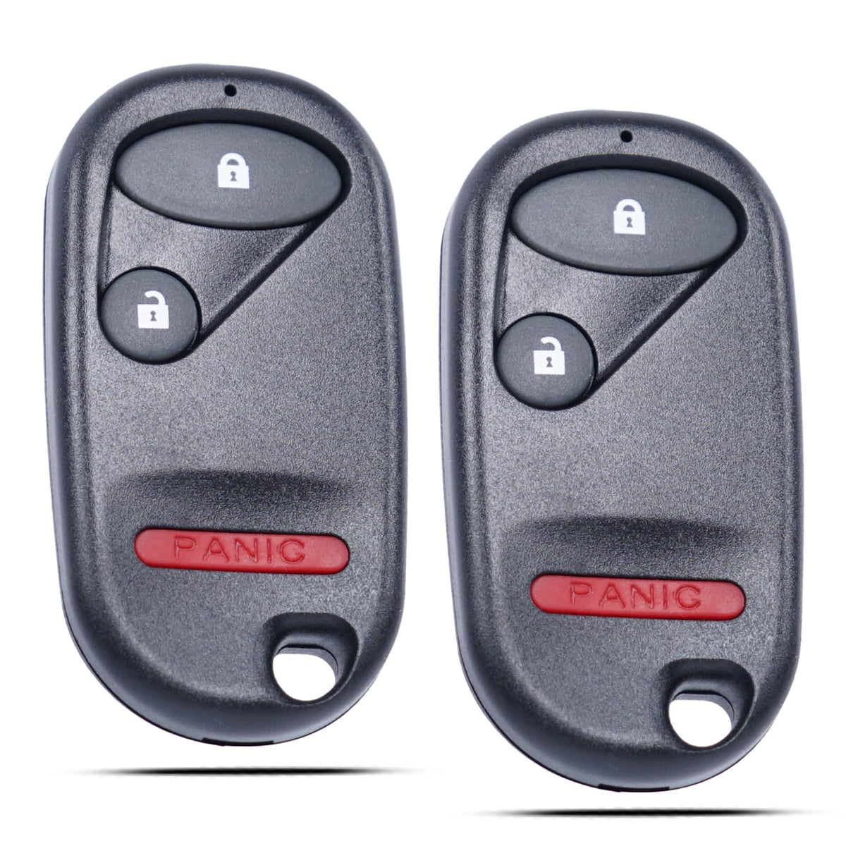 MechanMagic front view of two remotes showing three buttons and ready condition