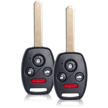 MechanMagic front view of both fobs showing 4-button layout and easy replacement benefit