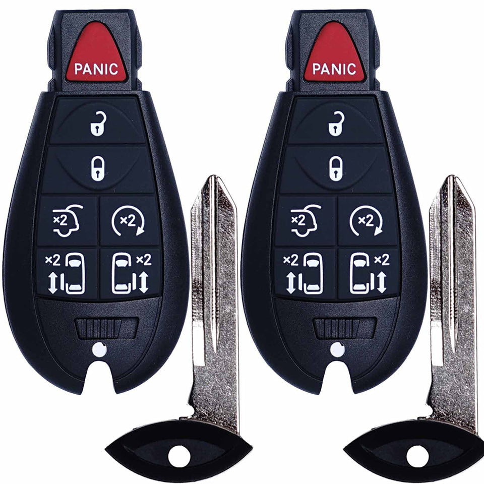 MechanMagic front view of replacement key fob showing buttons and housing, clear compatibility benefit