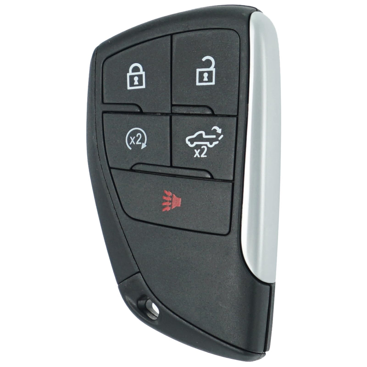 MechanMagic key fob in use at Silverado tailgate illustrating quick keyless access