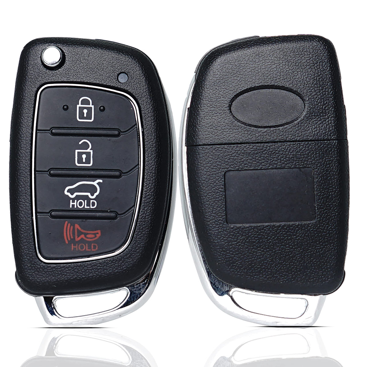 MechanMagic fob inserted near Hyundai Santa Fe ignition, simplifies replacement