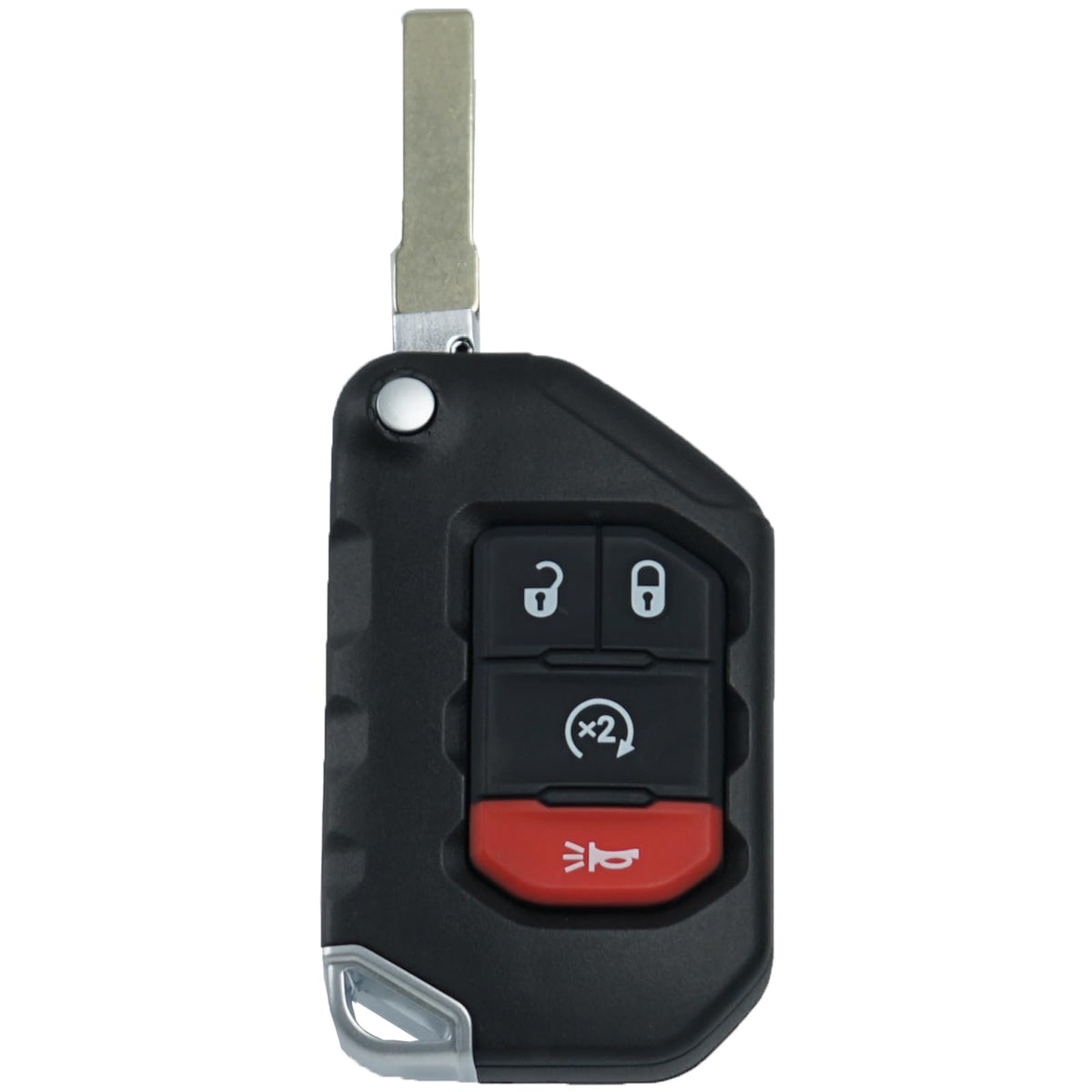 MechanMagic remote beside Jeep door handle to show compatibility and visual match