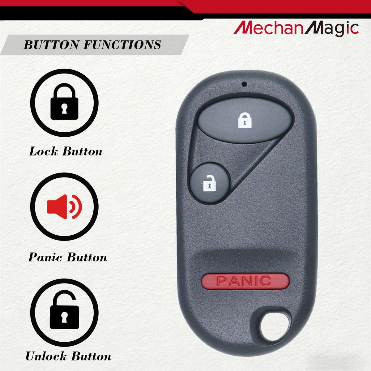 MechanMagic remote in hand demonstrating compact size and portability