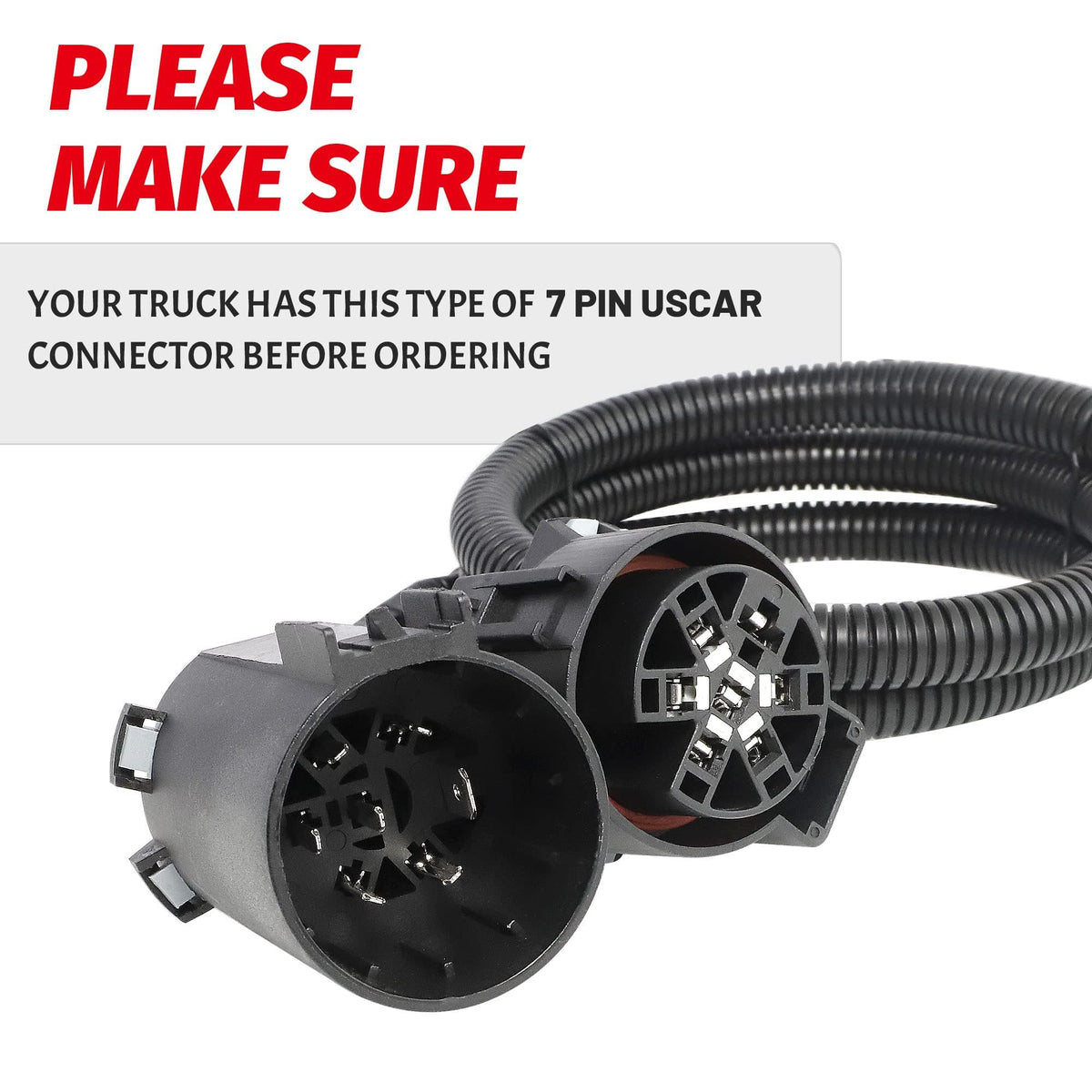 MECMO detailed view of the USCAR 7-pin plug ensuring precise factory socket fit and stable connection