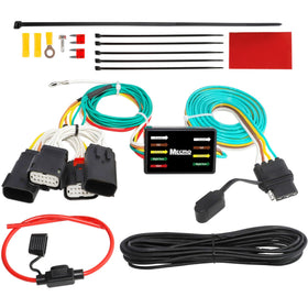 MECMO front view of 4-pin harness showing plug and wires for easy fit