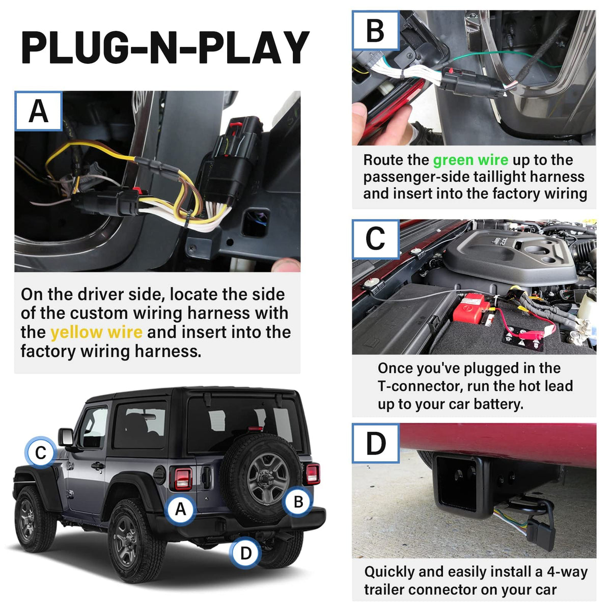 MECMO hot lead connected to vehicle battery providing required 12V power