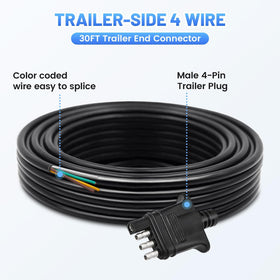 MECMO cable full 30ft length laid out for flexible routing and convenience