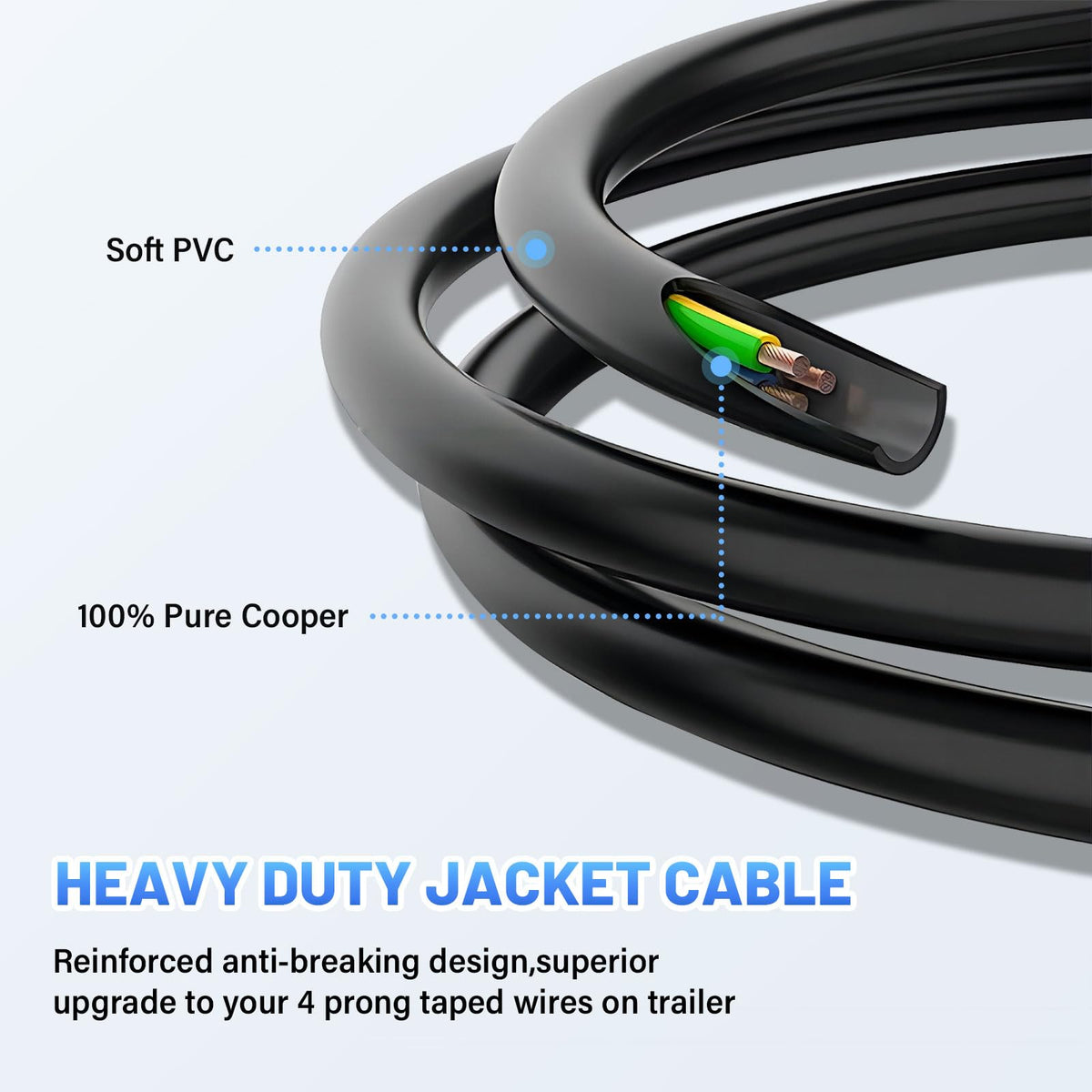 MECMO full 10 foot cable laid out illustrating flexible routing advantage