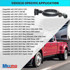 MECMO 7ft cable profile showing length to reach bed-mounted socket